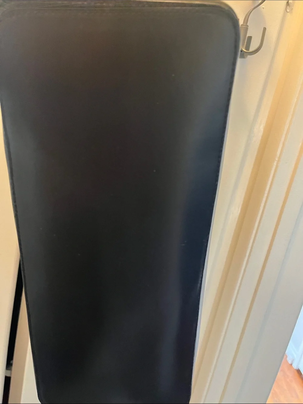 kate spade Black Leather Tote with Spade Charm
